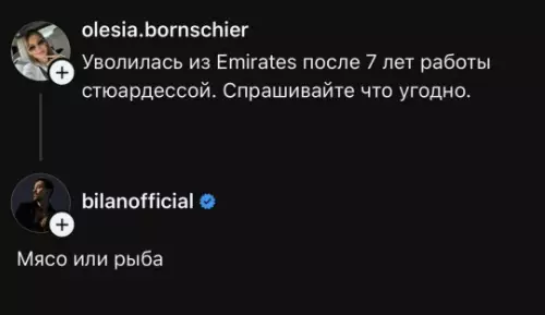 Когда зашел в комменты не вовремя 😂 - olesia.bornschier: Уволилась из Emirates после 7 лет работы стюардессой. Спрашивайте