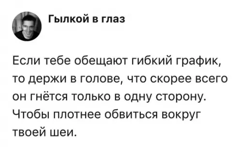 Смешная картинка №769579 Гибкий график  Работа