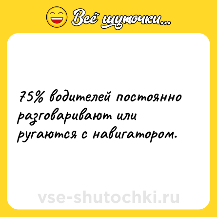 Шутка: 75% водителей постоянно разговаривают или ругаются с навигатором.