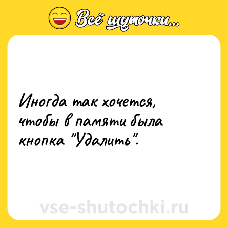 Шутка: Иногда так хочется, чтобы в памяти была кнопка 