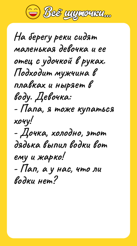На берегу реки сидят маленькая девочка и ее отец с