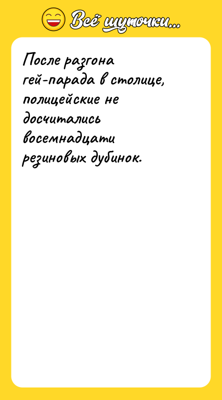 После разгона гей-парада в столице, полицейские не досчитались восемнадцати резиновых