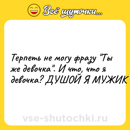 Шутка: Терпеть не могу фразу 