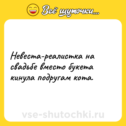 Шутка: Невеста-реалистка на свадьбе вместо букета кинула подругам кота.