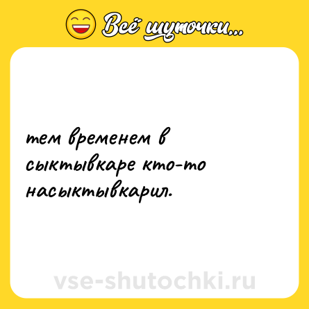 Шутка: тем временем в сыктывкаре кто-то насыктывкарил.