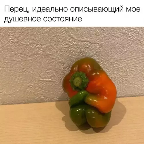 Смешная картинка №612014 Состояние "Пoникший овощ"