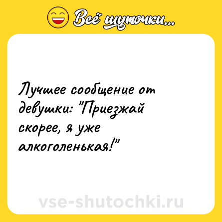 Шутка: Лучшее сообщение от девушки: 