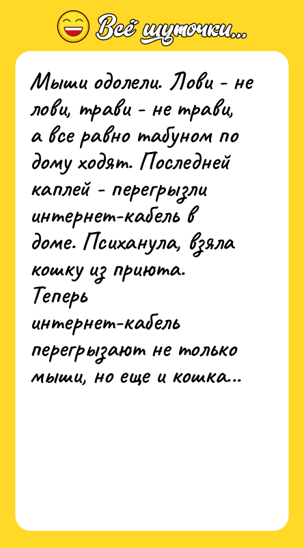 Мыши одолели. Лови - не лови, трави - не трави,