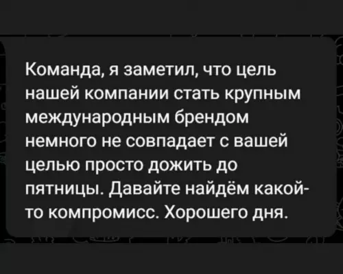 Когда цели компании и твои — это разные планеты 🚀 - Команда, я заметил, что цель нашей компании стать крупным международным