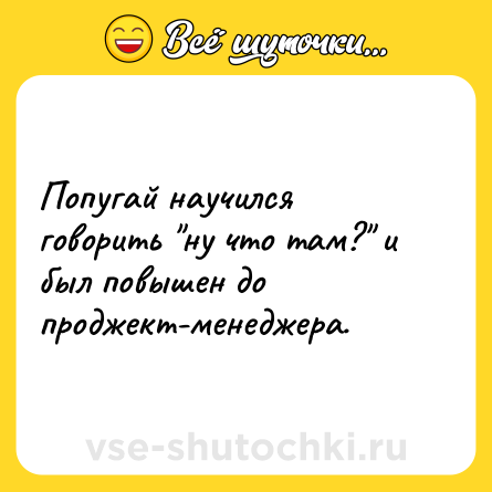 Шутка: Попугай научился говорить 