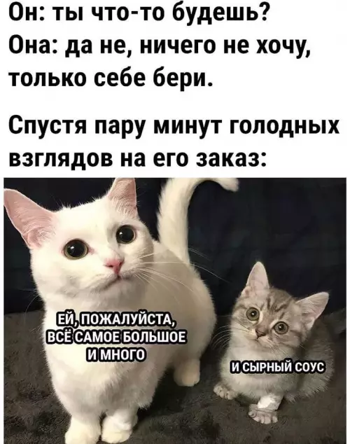 Смешная картинка №641622 Сказать, что голодная, у неё не получилось бы.