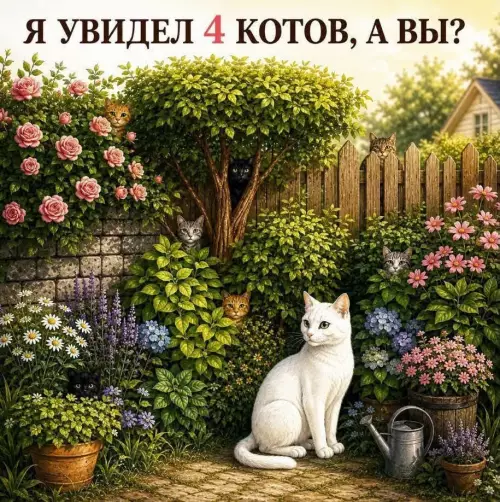Найди всех котов! 🐈🕵️‍♂️ - Я УВИДЕЛ 4 КОТОВ, А ВЫ?