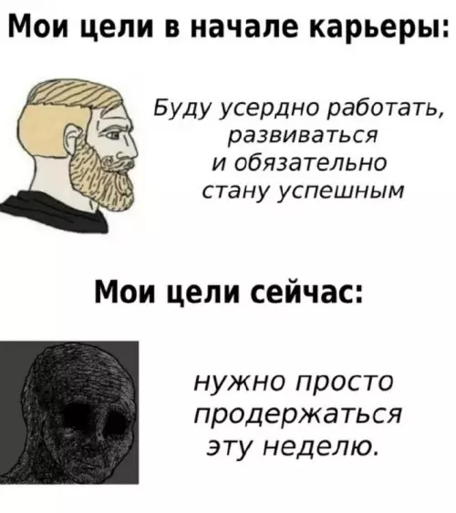 Карьерный рост или просто выжить? 😂 - Мои цели в начале карьеры: Буду усердно работать, развиваться и