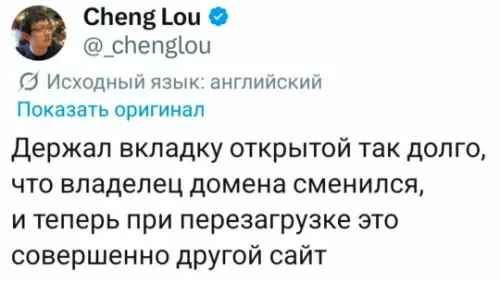 Тот самый случай, когда засиделся в интернете 🌐 - Держал вкладку открытой так долго, что владелец домена сменился, и
