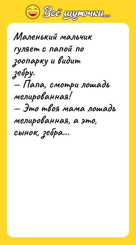 Маленький мальчик гуляет с папой по зоопарку и видит зебру.