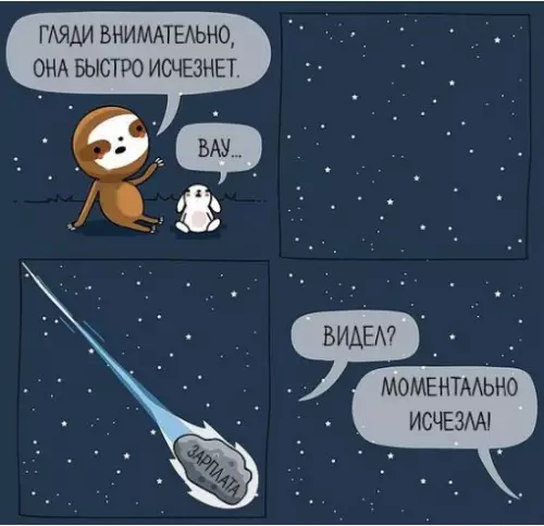 Смешная картинка №215374 Моментально исчезает. зарплата