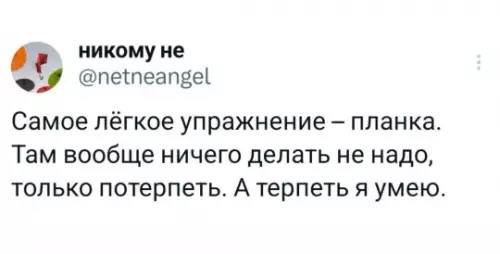 Смешная цитата о планке