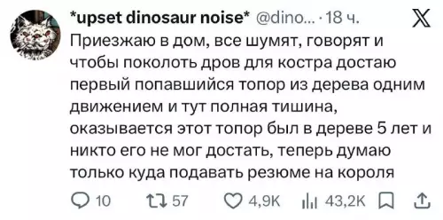 Король дров и легендарный топор 👑 - upset dinosaur noise Приезжаю в дом, все шумят, говорят и