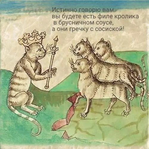 Смешная картинка №805074 Древнее пророчество для котов Коты