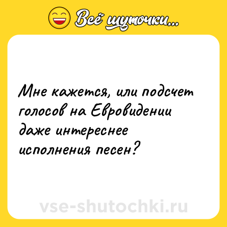 Шутка: Мне кажется, или подсчет голосов на Евровидении даже интереснее исполнения песен?