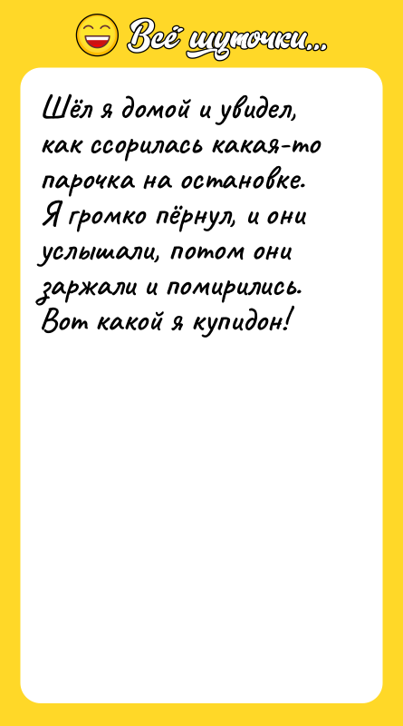 Шёл я домой и увидел, как ссорилась какая-то парочка на