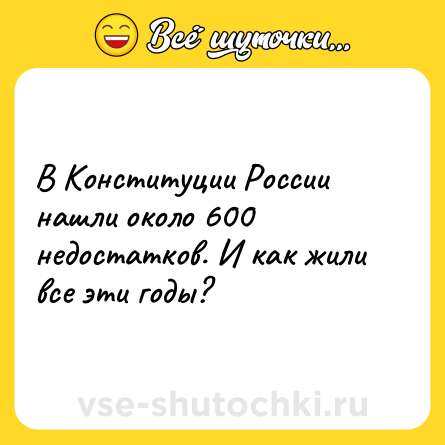 Шутка: В Конституции России нашли около 600 недостатков. И как жили все эти годы?