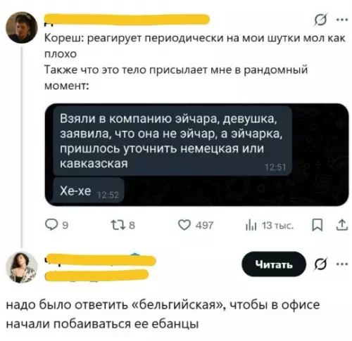 Тонкий юмор или провал? 😂 - Кореш: реагирует периодически на мои шутки мол как как плохо