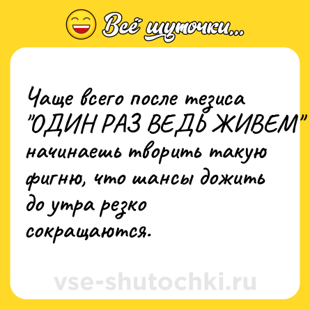 Шутка: Чаще всего после тезиса 