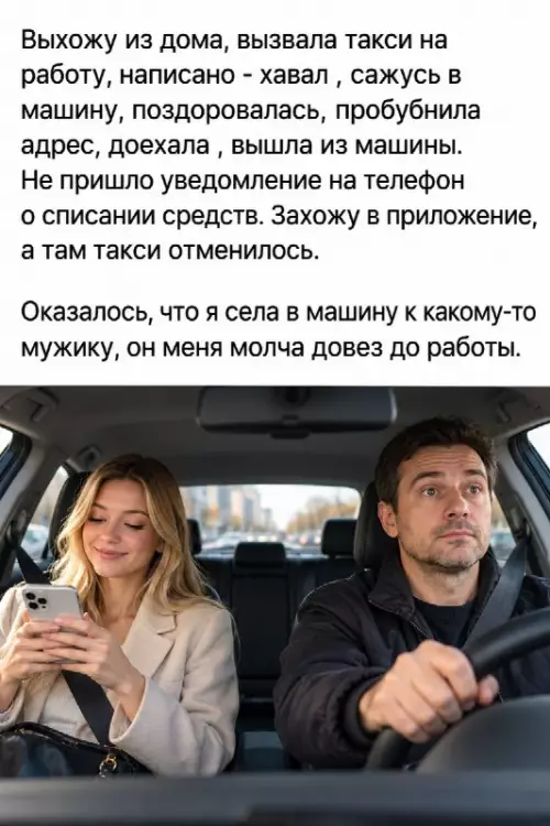 Когда такси вызвало само себя 🚗💨 - Выхожу из дома, вызвала такси на работу, написано - хавал