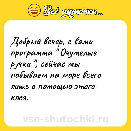 Шутка: Добрый вечер, с вами программа 